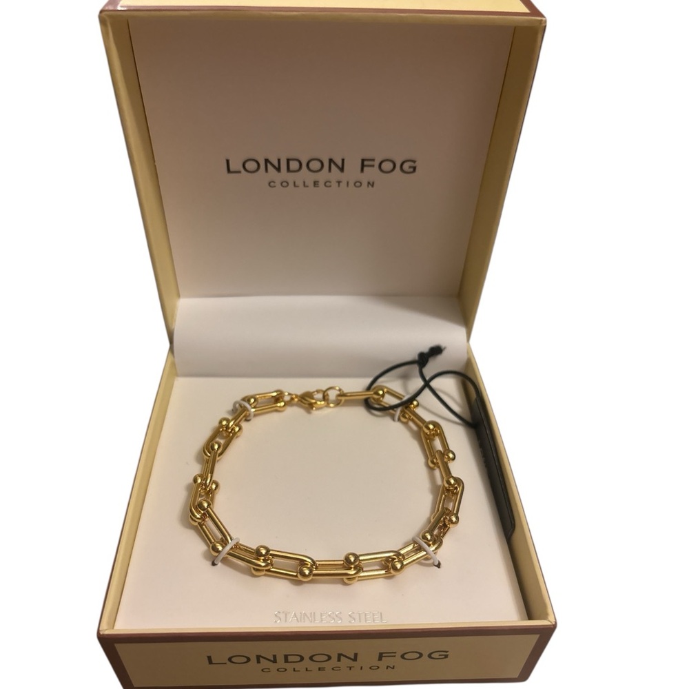 Gold Chain Link Bracelet: London Fog